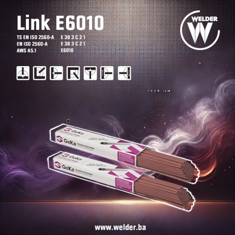 Celulozna elektroda Link E6010 4,0x350mm 5kg