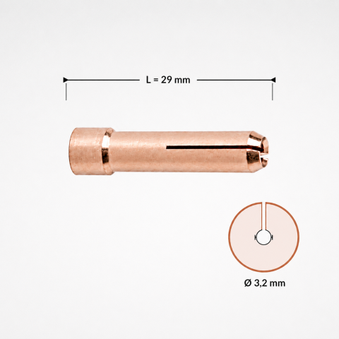Stubby Držač Wolfram Elektrode 1.6mm 10N23S