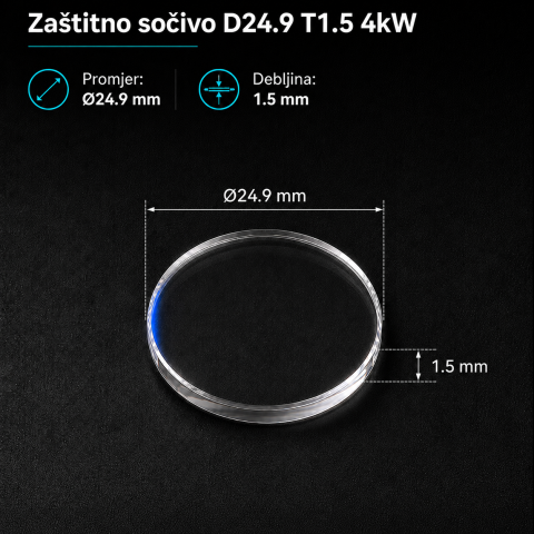 Zaštitno sočivo D24.9T1.5 Raytools