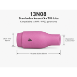 Keramička Šoba za TIG #4 13N08