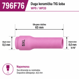 Extra Duga Keramička Šoba za TIG #5 796F76