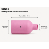 Velika Keramička Gas Lens Šoba #6 57N75